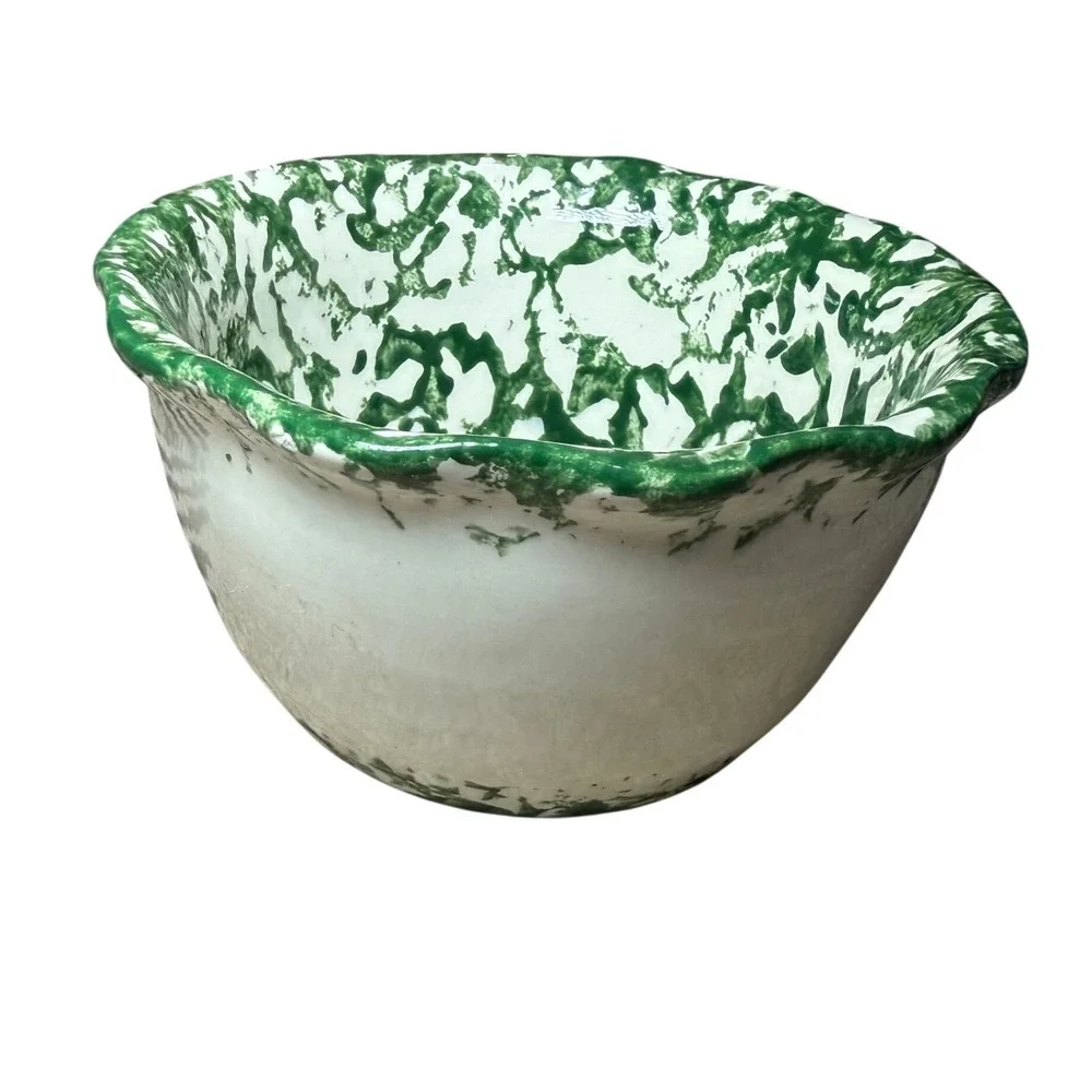 Farmhouse Apple Spongeware Mixing Bowl Country‎ Cottage Kitchen Farmhouse Decor